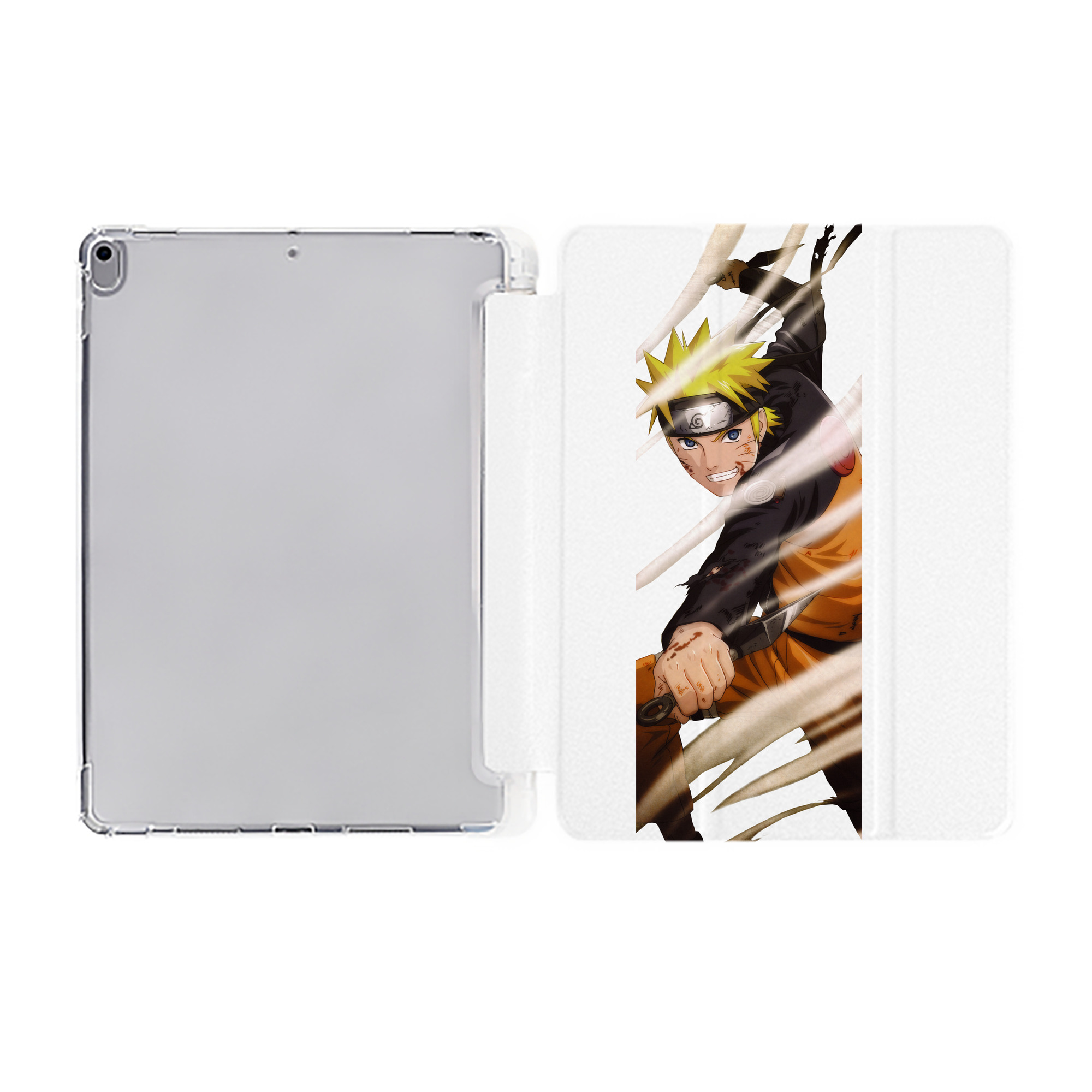 （画像用） NARUTO -ナルト- うずまき ナルト Uzumaki Naruto IPad ケース ペン収納付き 三つ折りスタンド PUレザー×シリコン 対応機種9.5/10.5/10.9インチ